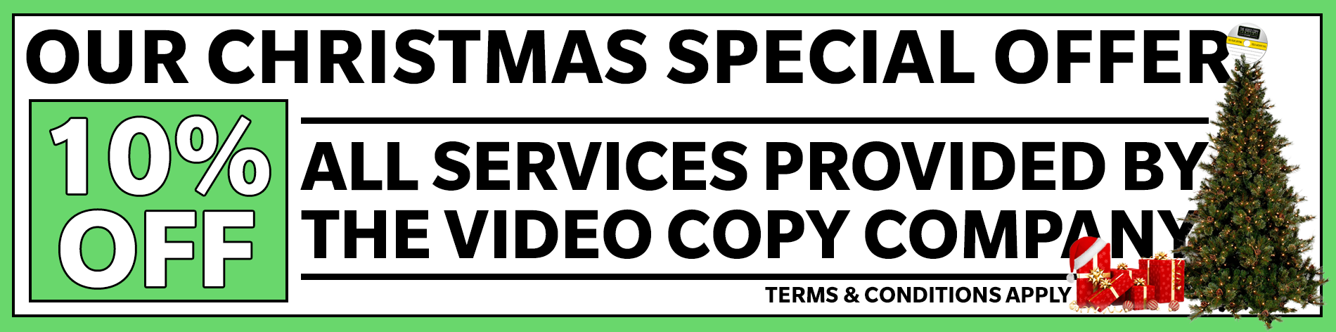 The Video Copy Company Monthly Offer Christmas